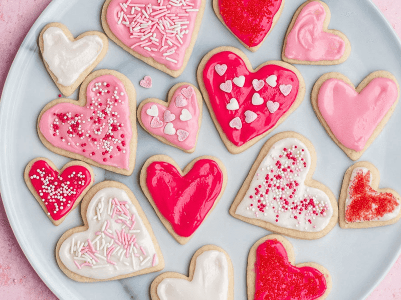 Heart-Shaped Homemade Biscuits Or Cookies
