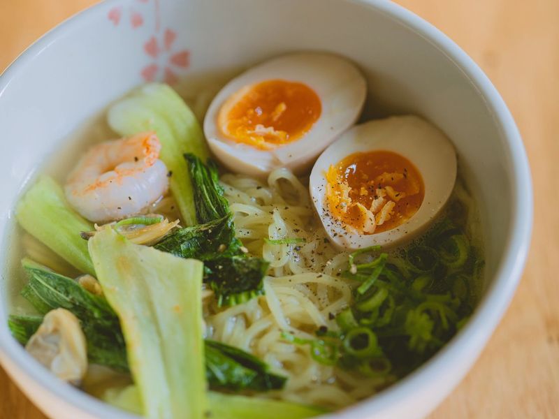 Slice Into Ramen Or Noodle Soup