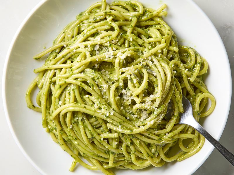 Pasta With Pesto Or Simple Tomato Sauce