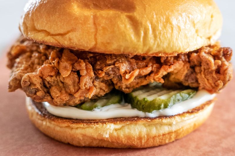 Fried Chicken And Mayo Sandwich