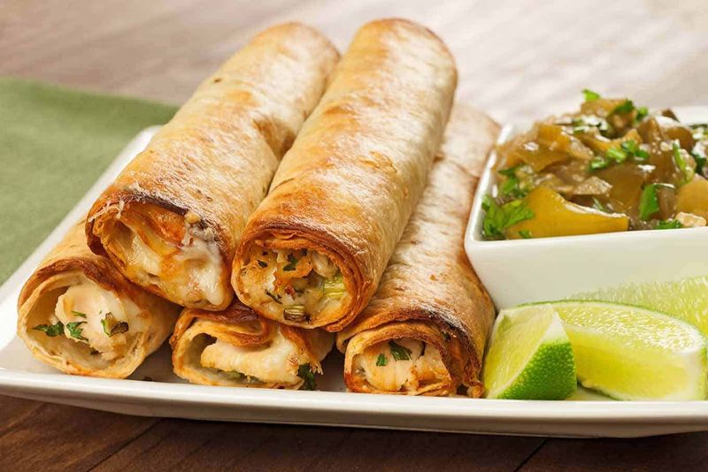 Baked Chicken Flautas