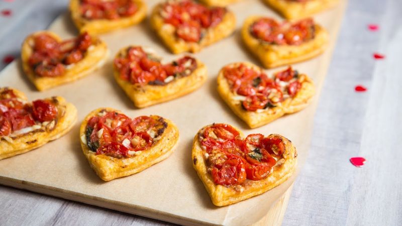 Heart-Shaped Puff Pastry Pinwheels