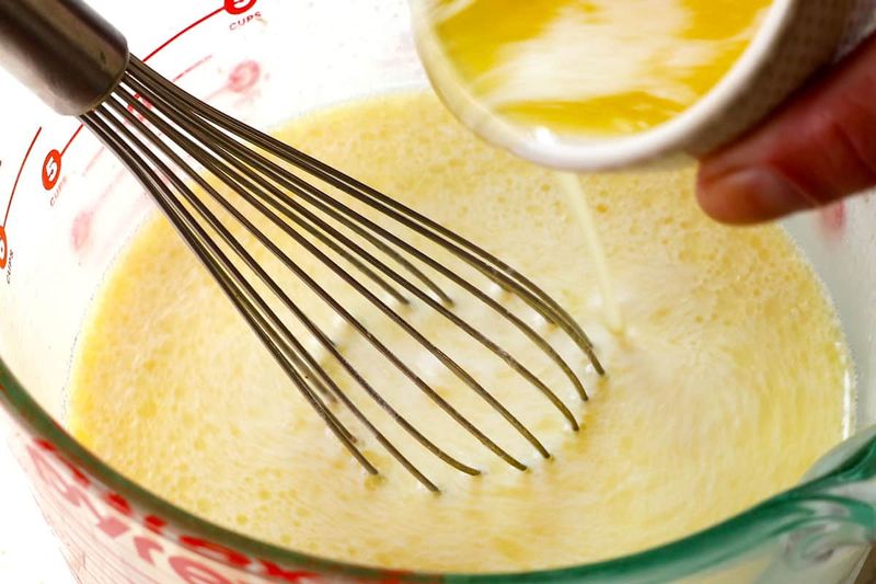 Whisk Milk, Egg, And Melted Butter Together