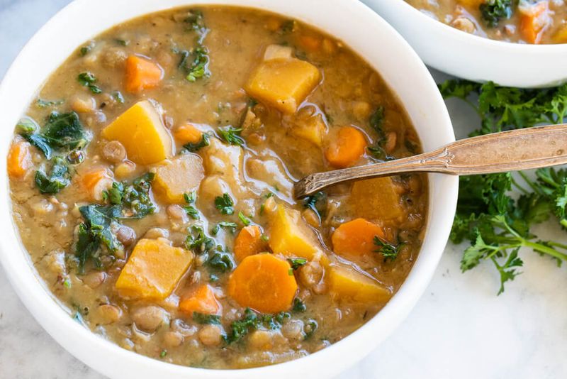 Lentil And Roasted Butternut Squash Stew