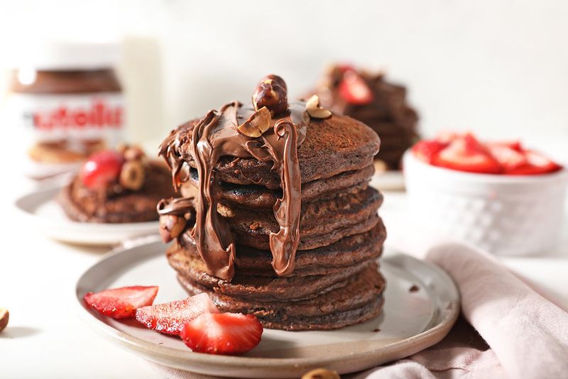 Nutella Chocolate Chip Pancakes