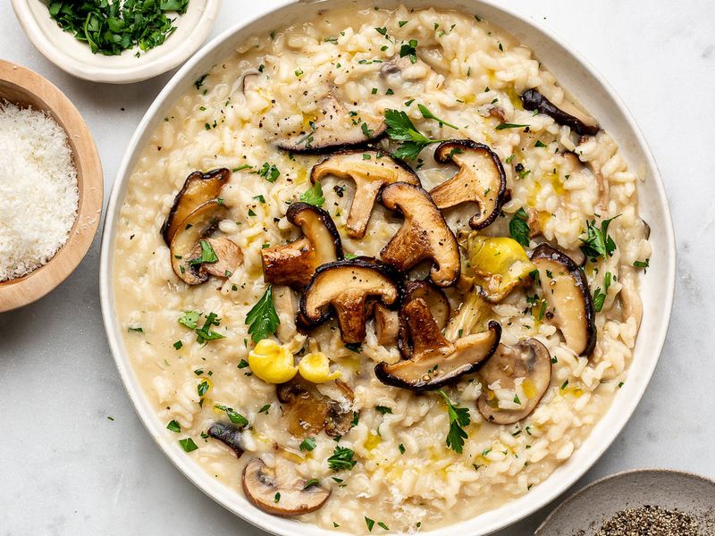 Mushroom Risotto With Parmesan