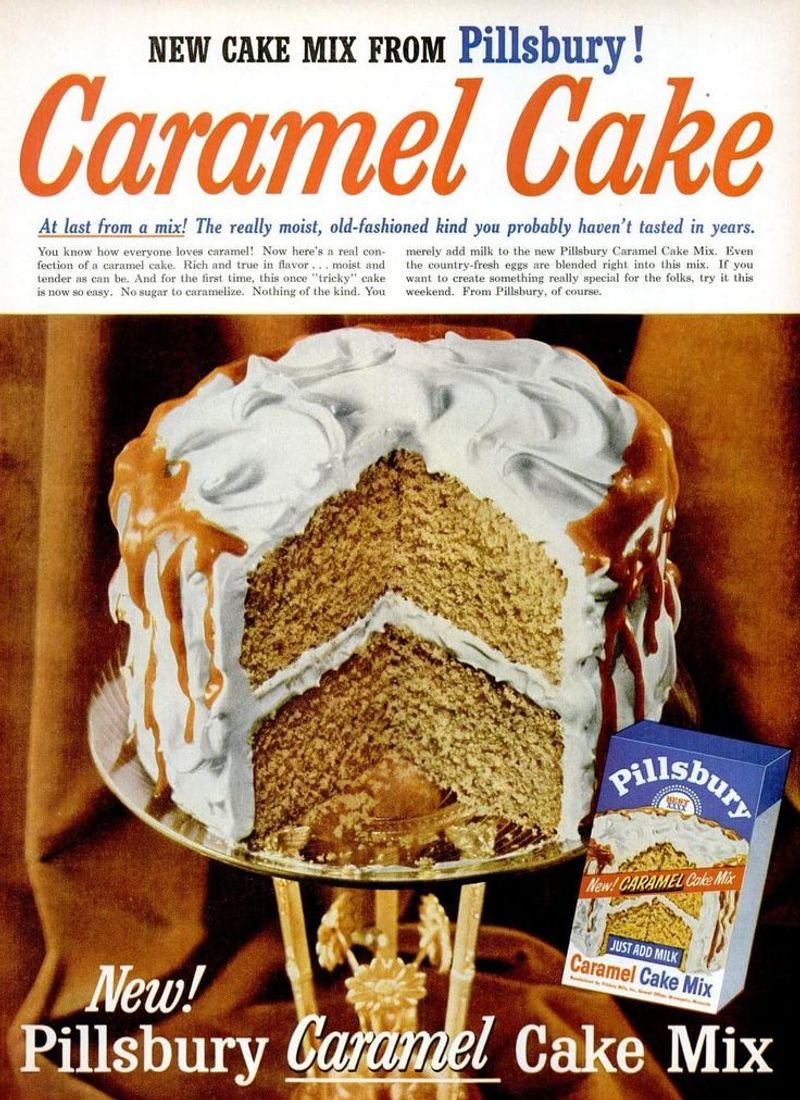 Vintage Pillsbury Caramel Flavour Cake Mix