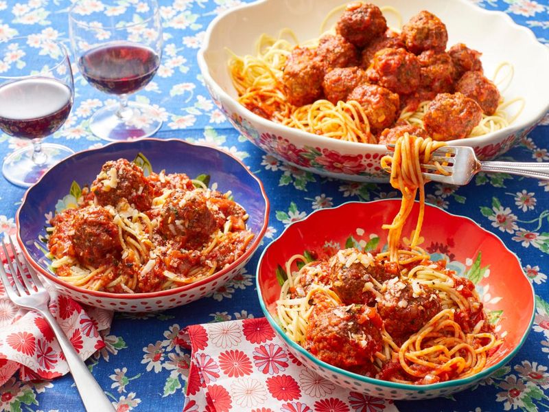 Spaghetti And Meatballs At Italian Restaurants