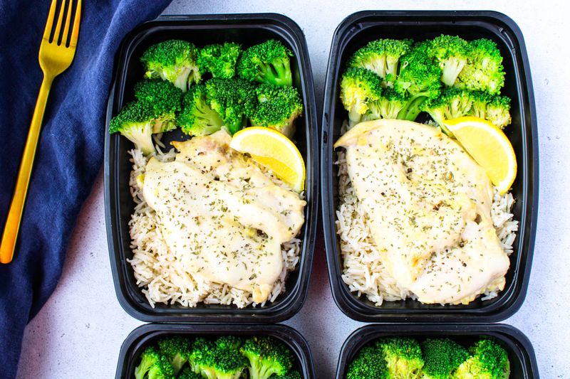 Rice And Steamed Broccoli