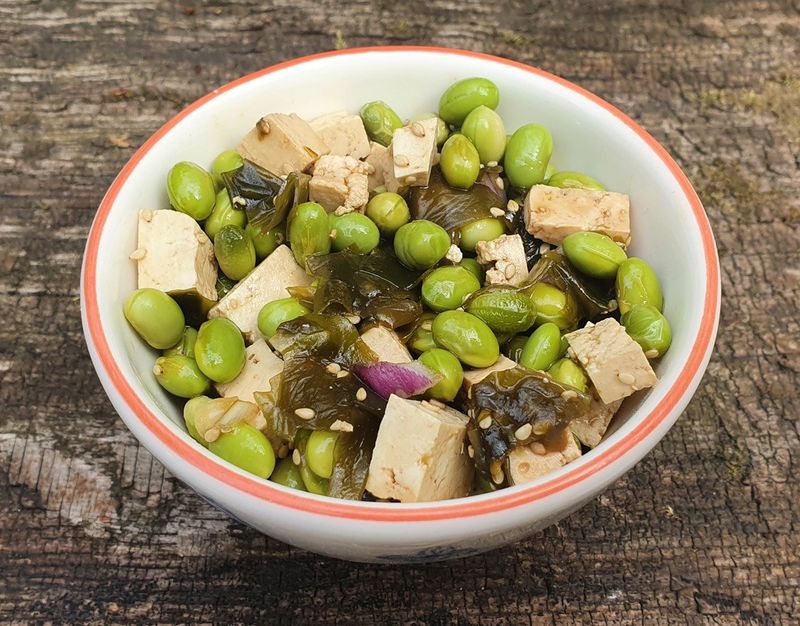 Edamame And Seasoned Tofu Snack Bowl