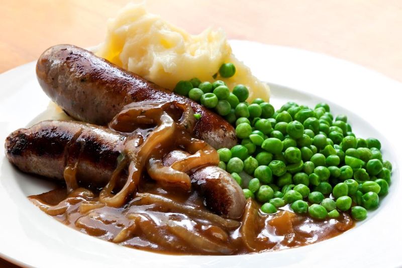 Sausage And Mash With Onion Gravy