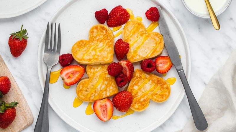 Heart-Shaped Pancakes