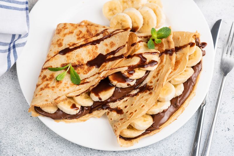Nutella And Banana Crepes