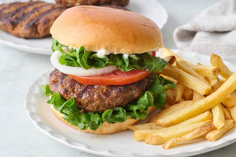 Burgers With Homemade Chips
