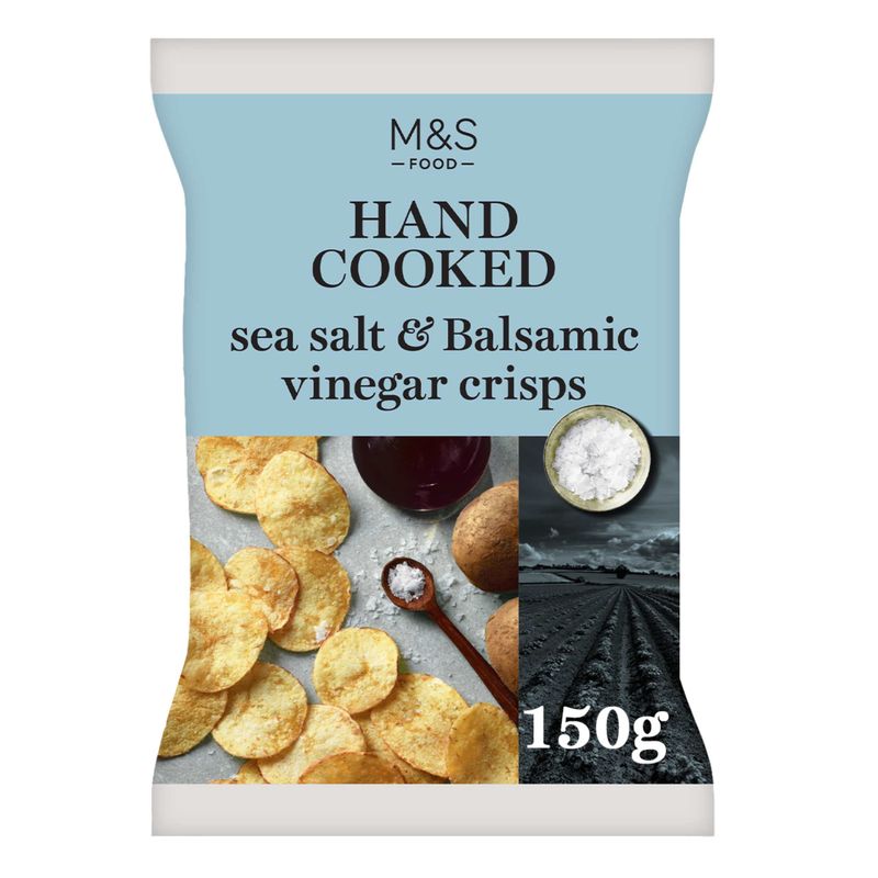 M&S Hand Cooked Sea Salt & Balsamic Vinegar Crisps