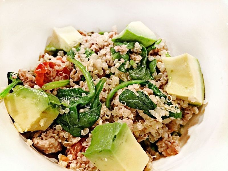 Turkey And Quinoa Spinach Salad