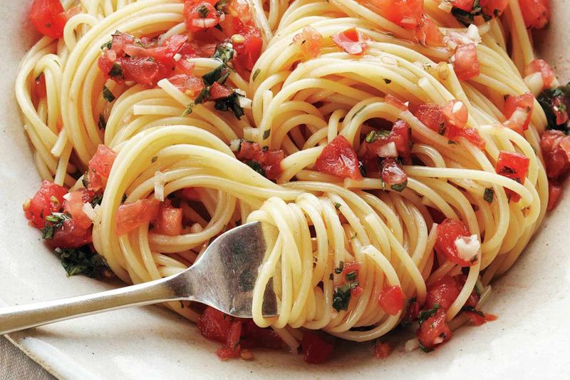 Homemade Tomato And Basil Pasta