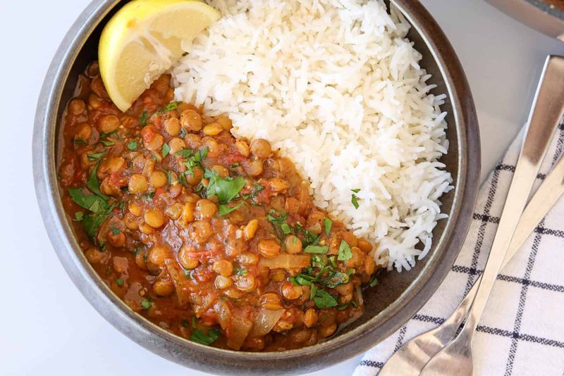 Lentil Dahl With Rice