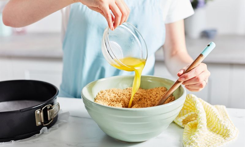 Crush Digestives And Mix With Melted Butter