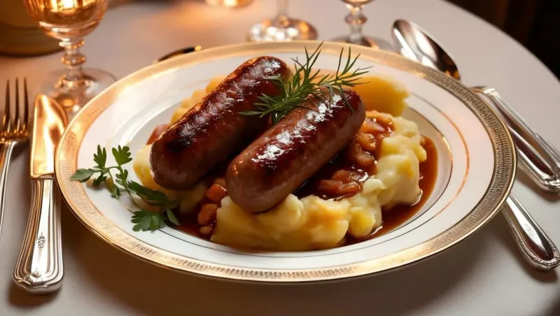 Gourmet Sausages With Flavoured Mash