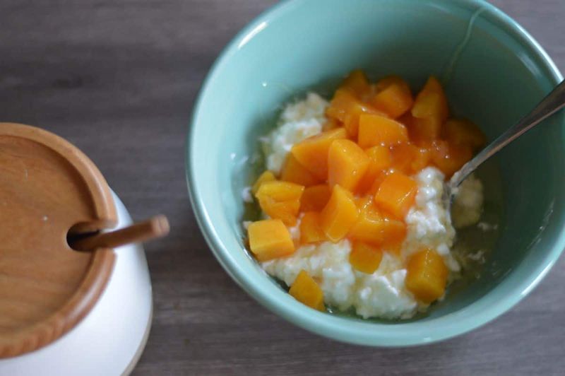 Cottage Cheese And Fresh Mango Cup