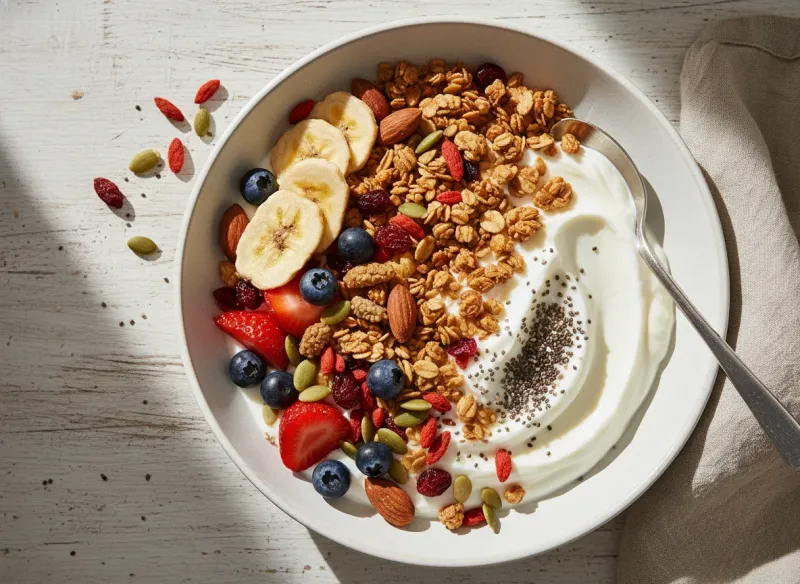 Greek Yoghurt With Nuts Or Seeds