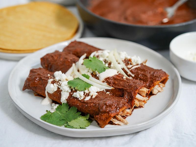 Chicken Mole Enchiladas