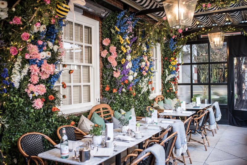 Spring Blossoms Transform The Terrace Into A Floral Wonderland