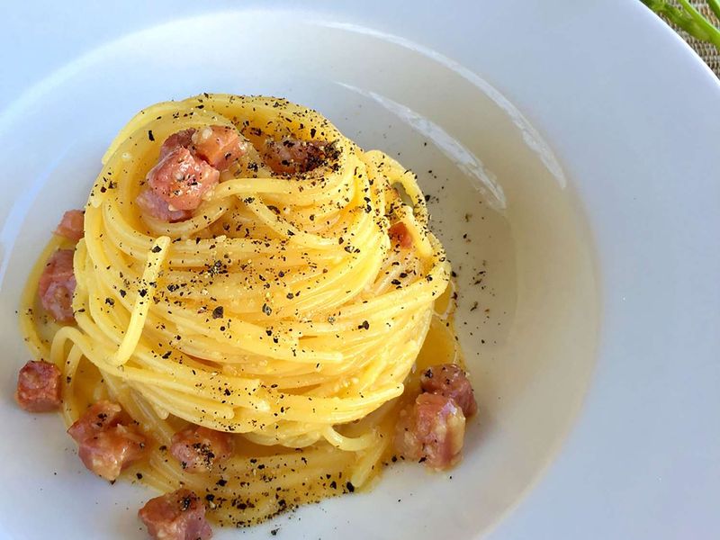 Pasta Carbonara Or Creamy Pasta Dishes