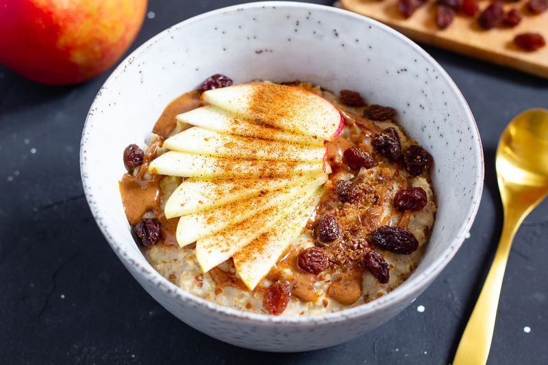 Add Grated Apple And A Spoon Of Nut Butter
