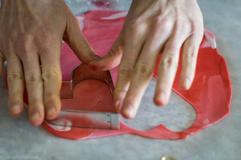 Marbled Fondant Hearts