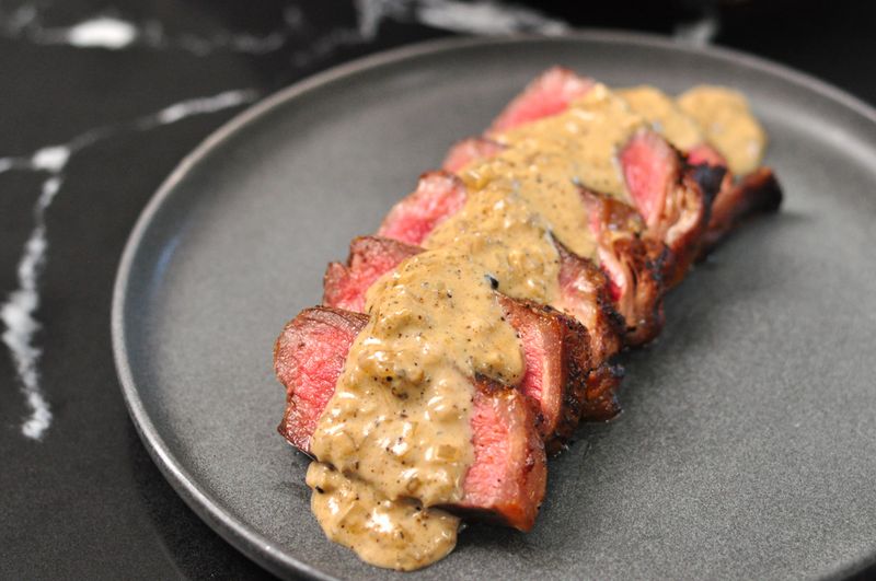 Steak With Peppercorn Sauce