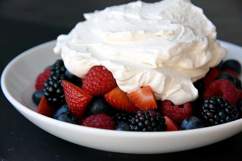 Fresh Berries With Cream