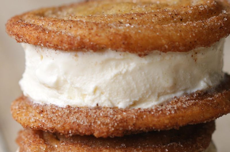 Churro Ice Cream Sandwiches