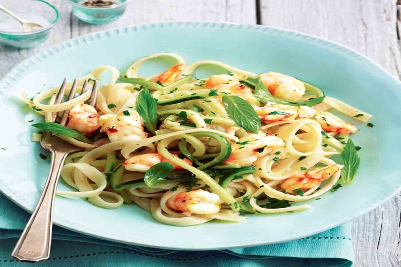 Prawn And Courgette Linguine