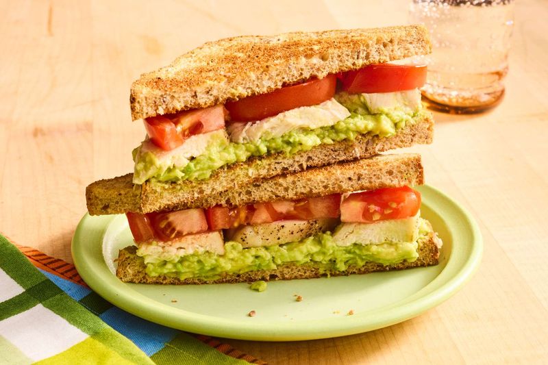 Avocado And Tomato Wholegrain Sandwich