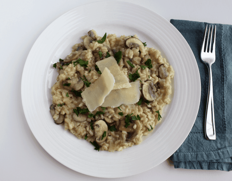 Mushroom And Spinach Risotto