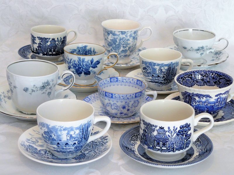 Setting Out Cups And Saucers