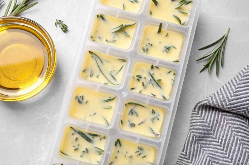 Freezing Fresh Herbs In Oil For Easy Cooking Portions