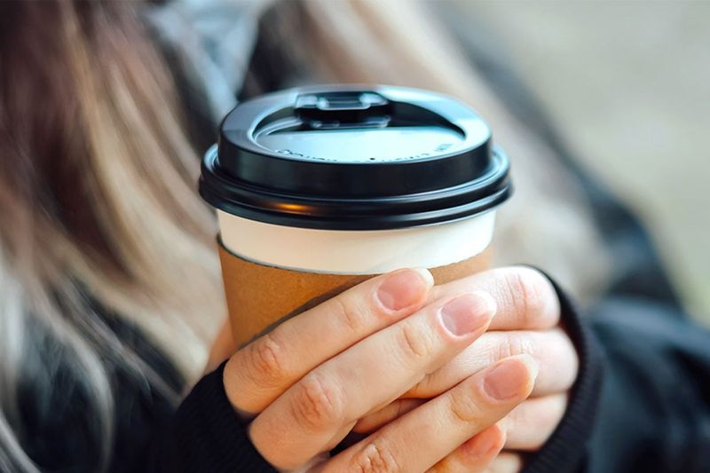 Carrying Coffee In Huge Takeaway Cups