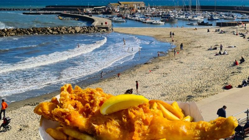 Fish And Chips Taste Best By The Sea