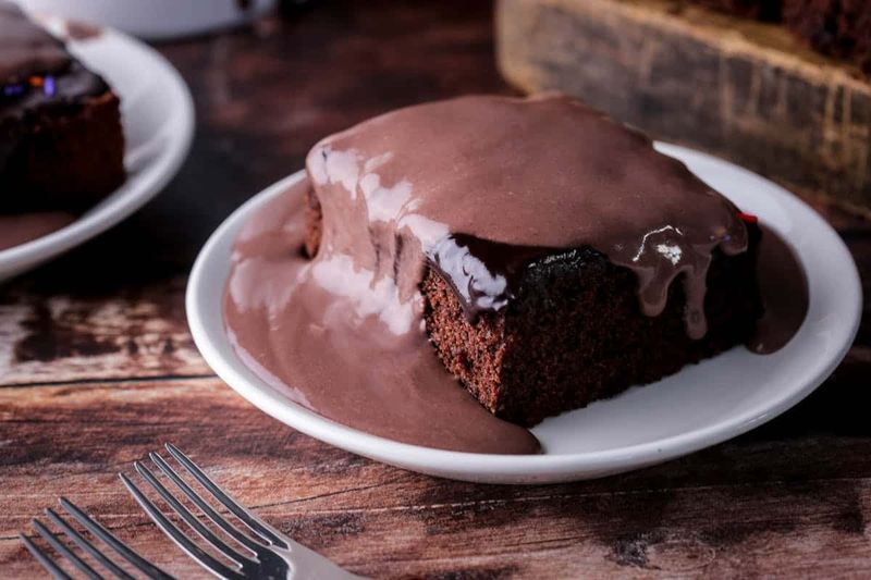 Chocolate Sponge And Chocolate Custard