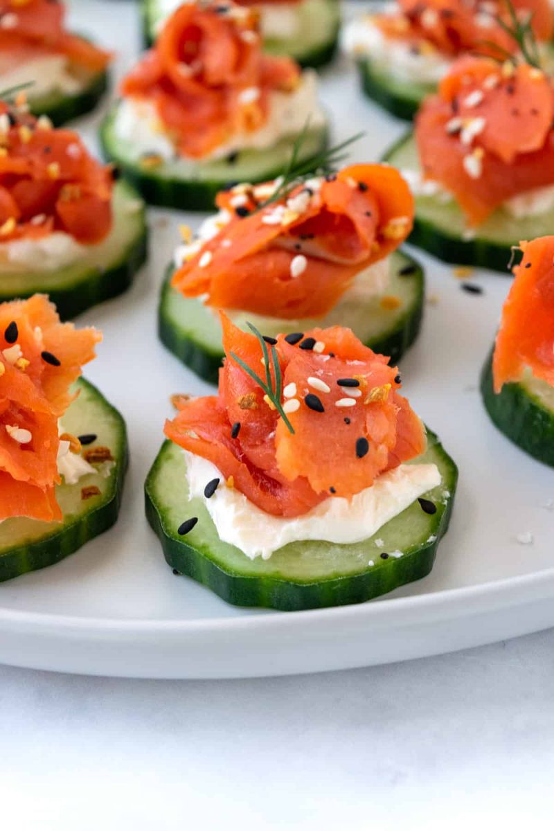 Smoked Salmon Cucumber Rounds