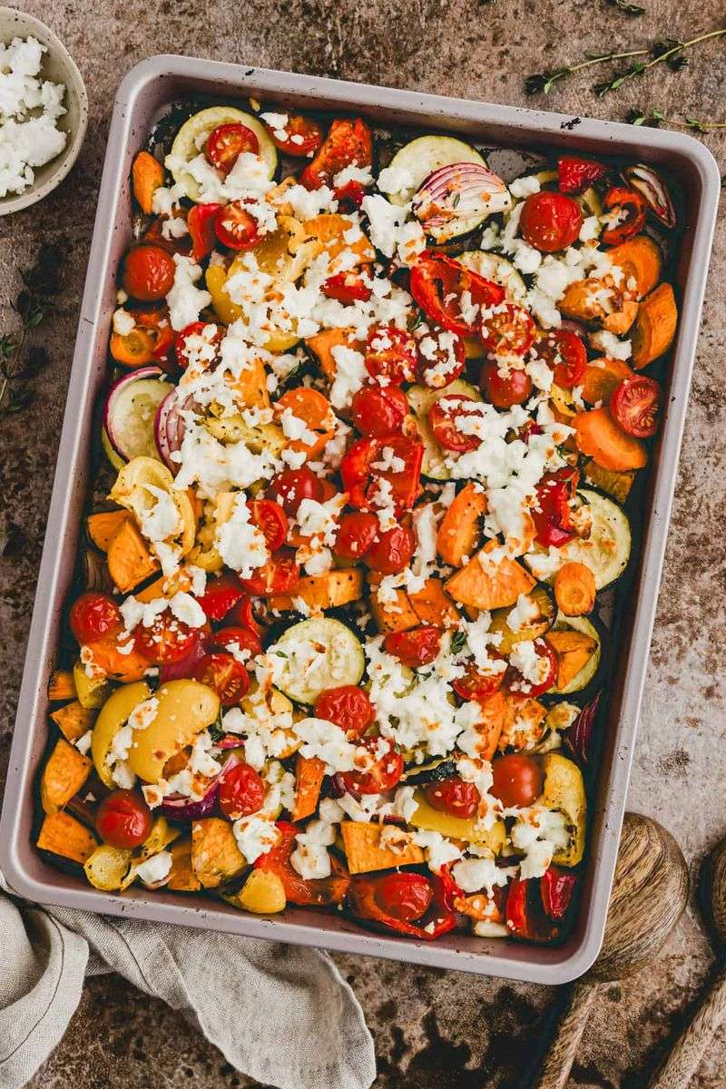 Crumbled Over Roasted Vegetables