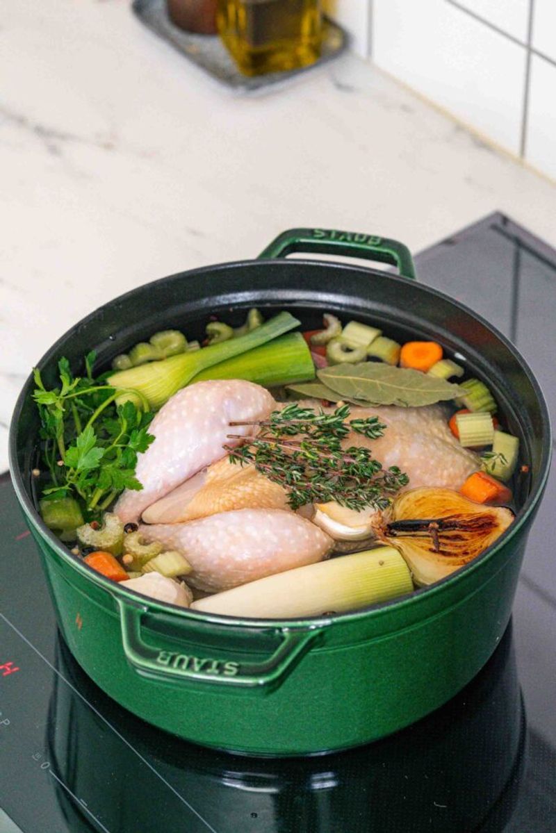 Keeping a Stock Pot Simmering on the Hob