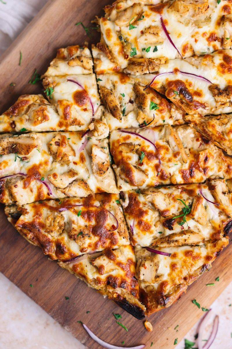 Alfredo Flatbread Appetizer