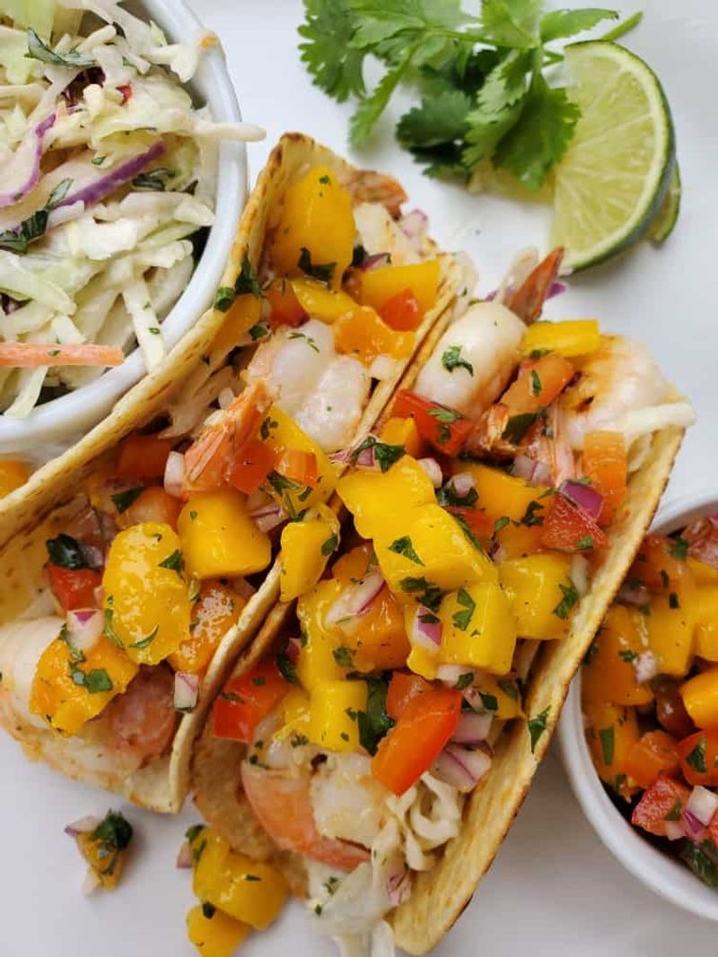 Shrimp Taco Bowl with Cabbage Slaw