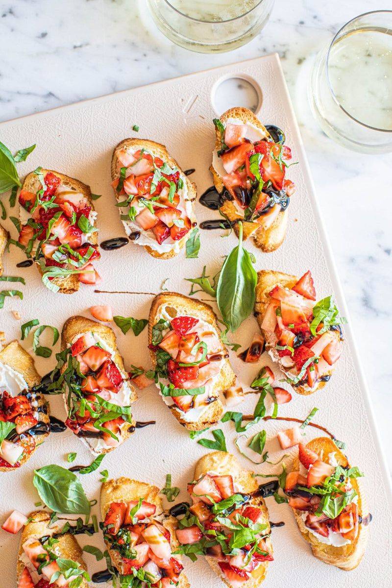 Strawberry Basil Bruschetta