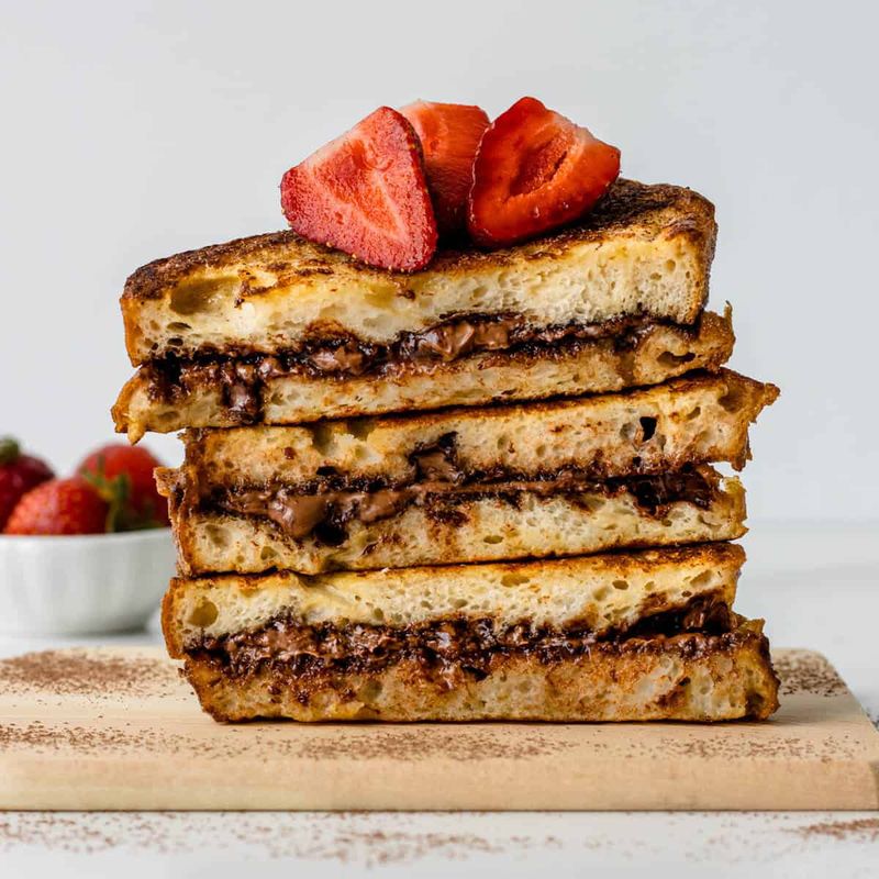 Chocolate Hazelnut Stuffed French Toast