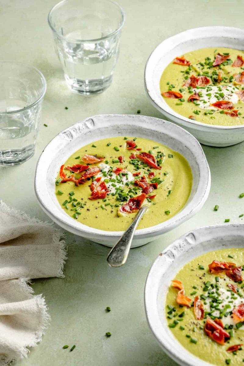 Asparagus Soup with Crispy Prosciutto